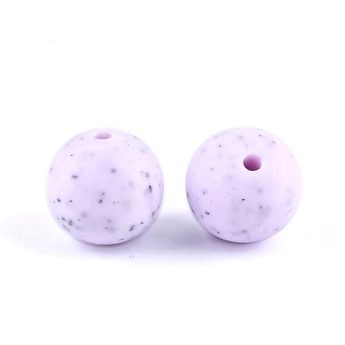 

15 мм принт гранит бусина силиконовая Лавандовый 15 мм