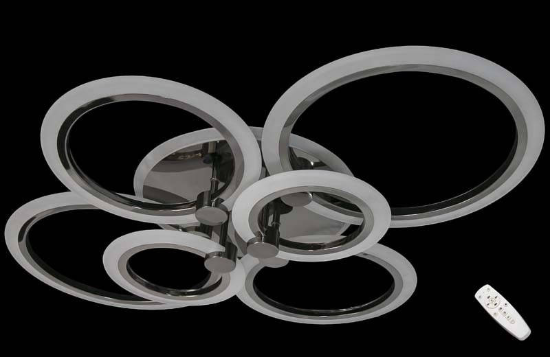 

Современная светодиодная люстра с поочередным включением трех режимов и пультом 1888/6 BHR LED 3color dimmer