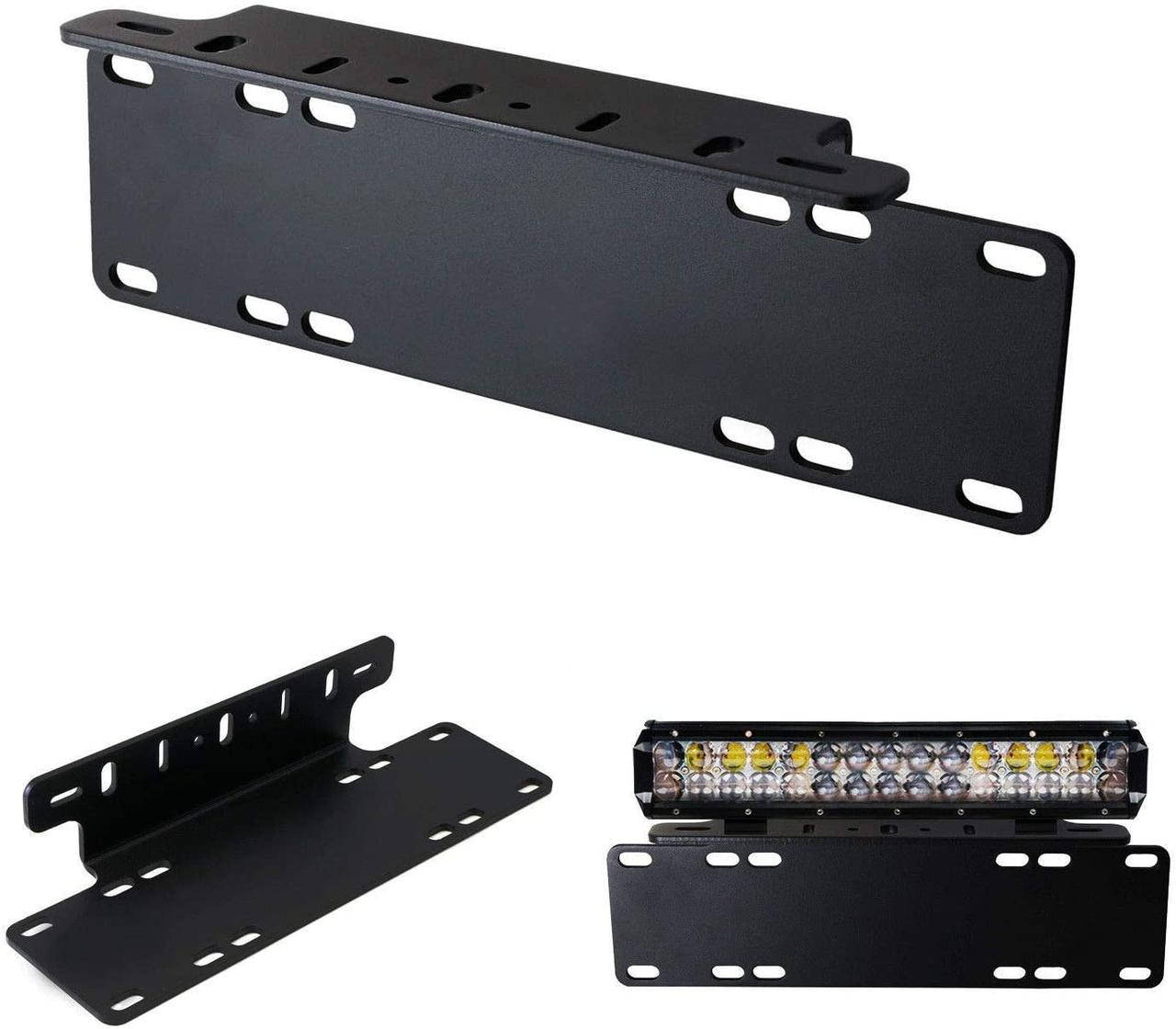 

Черное крепление под номер для дополнительного света (лед балки, комплекта фар), Черный