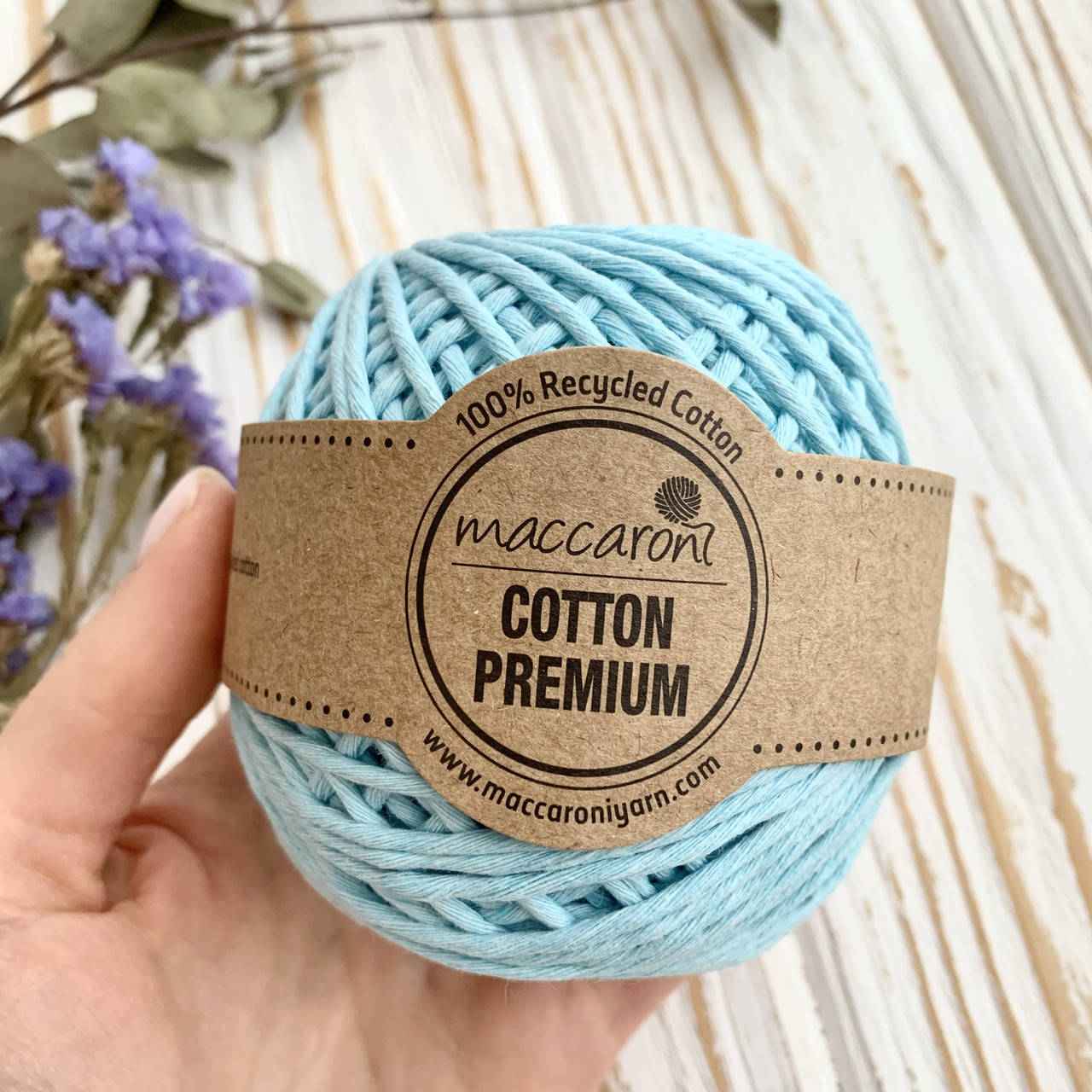 

Эко шнур Maccaroni Cotton Premium 2 мм, цвет Тиффани