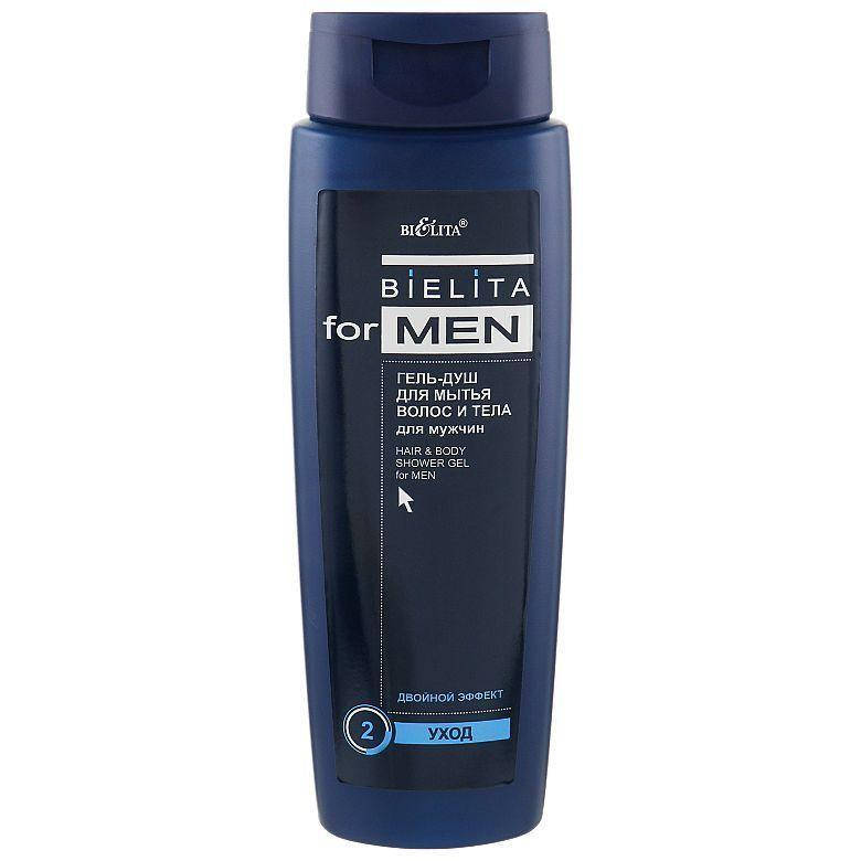 

Гель-душ для волос и тела мужской Bielita for Men, 400мл
