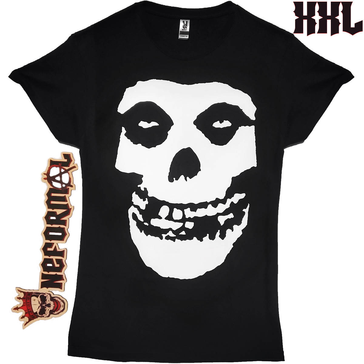 

Футболка Misfits skull logo черная, Размер XXL
