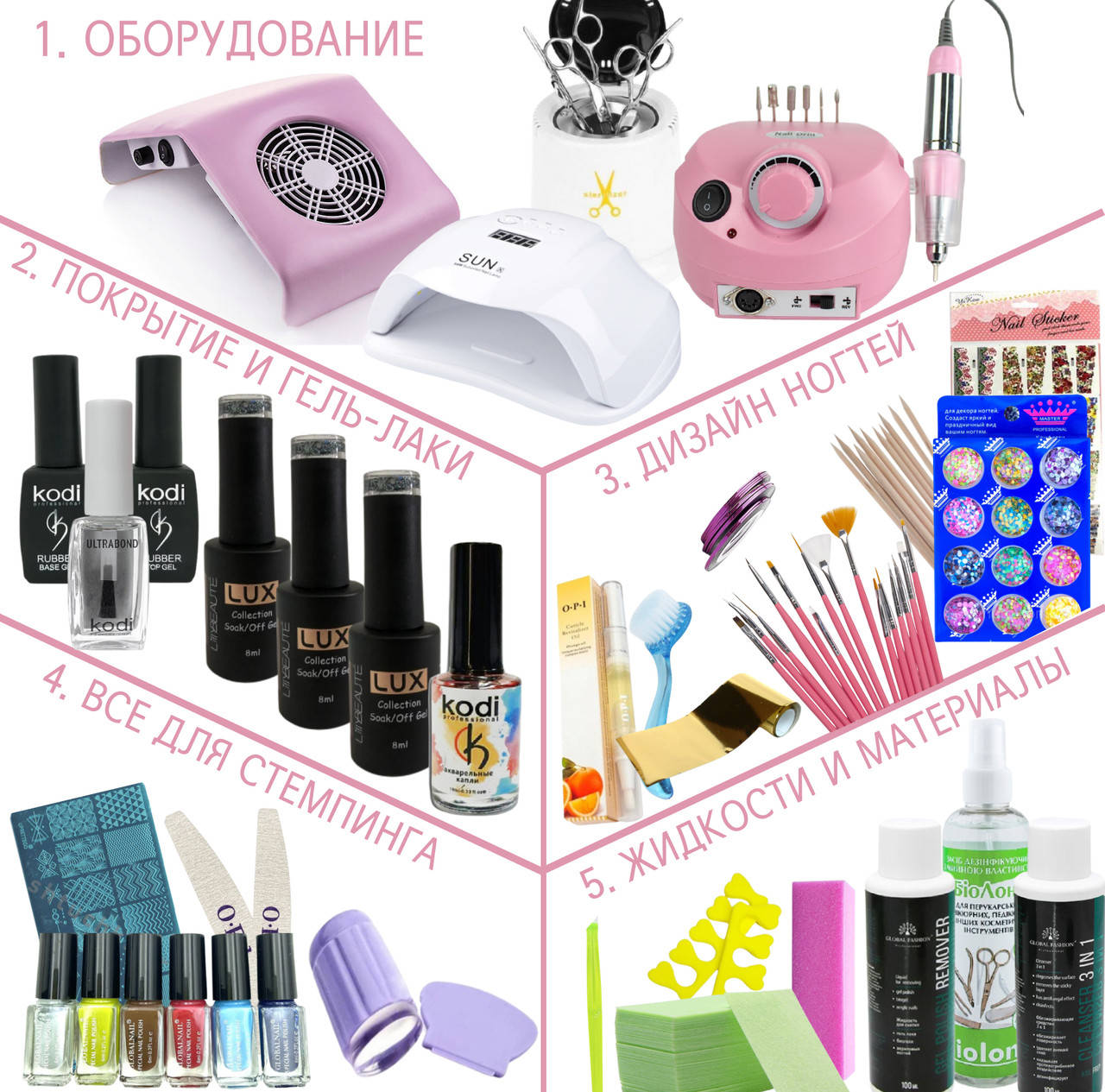 

Стартовый набор для маникюра "MAXI PLUS" с лампа SUN X 54 и фрезер ZS-601