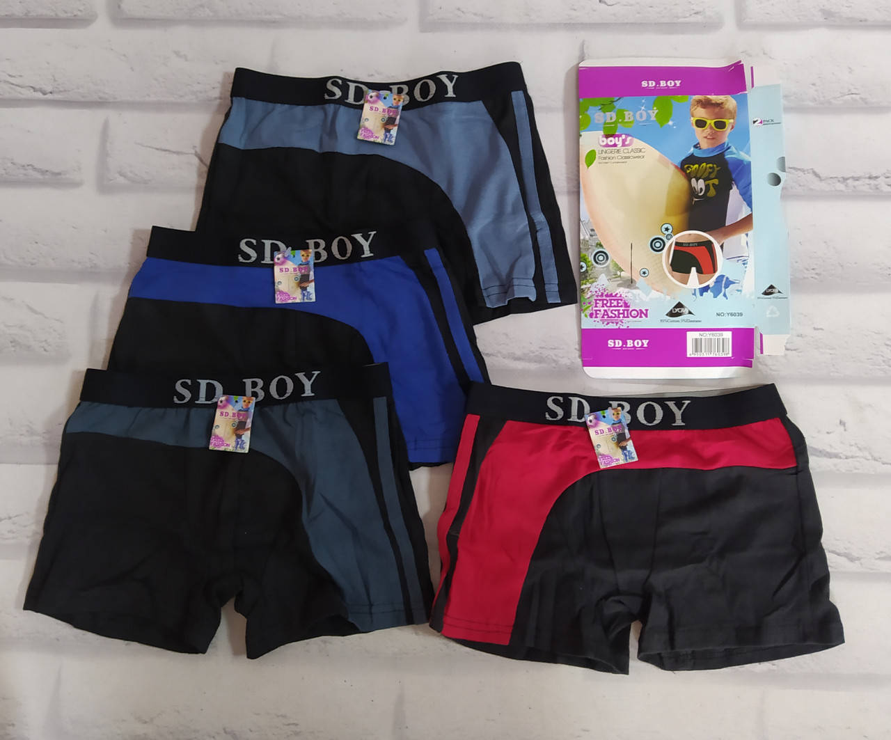 

Детские трусы на 10-12 лет для мальчика SD-BOY Y6039, Разные цвета