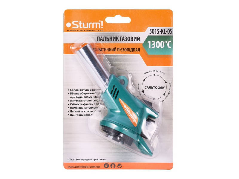 

Горелка газовая (латунь) с пьезоподжигом Sturm 5015-KL-05
