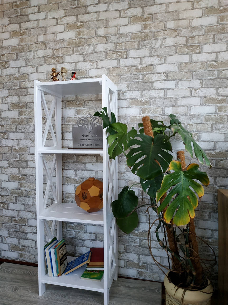 

Стеллаж Прованс для дома, 150*50*35 см натуральное дерево