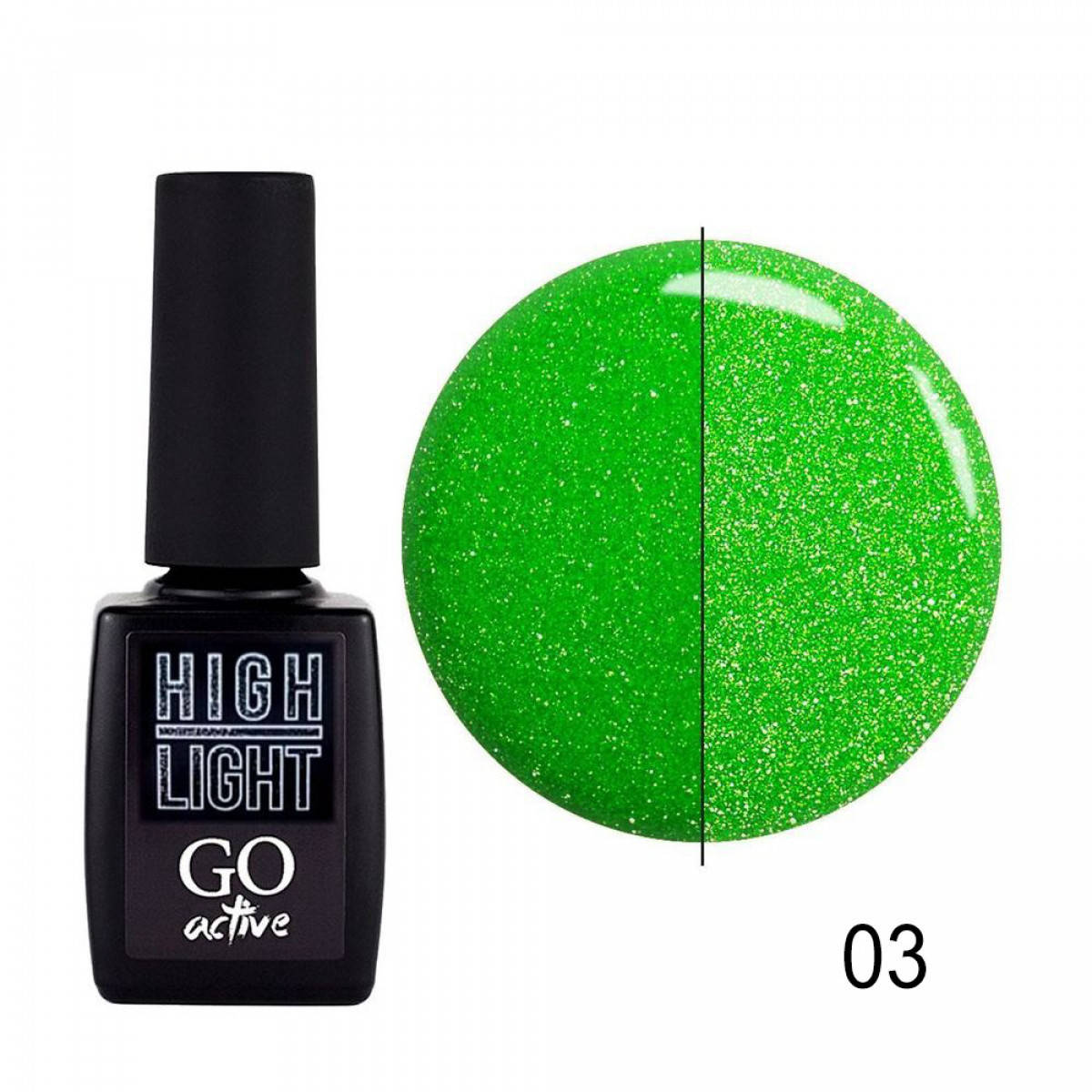 

Гель-лак для ногтей Go Active High Light №03 Зеленый светоотражающий 10 мл (17016Gu)