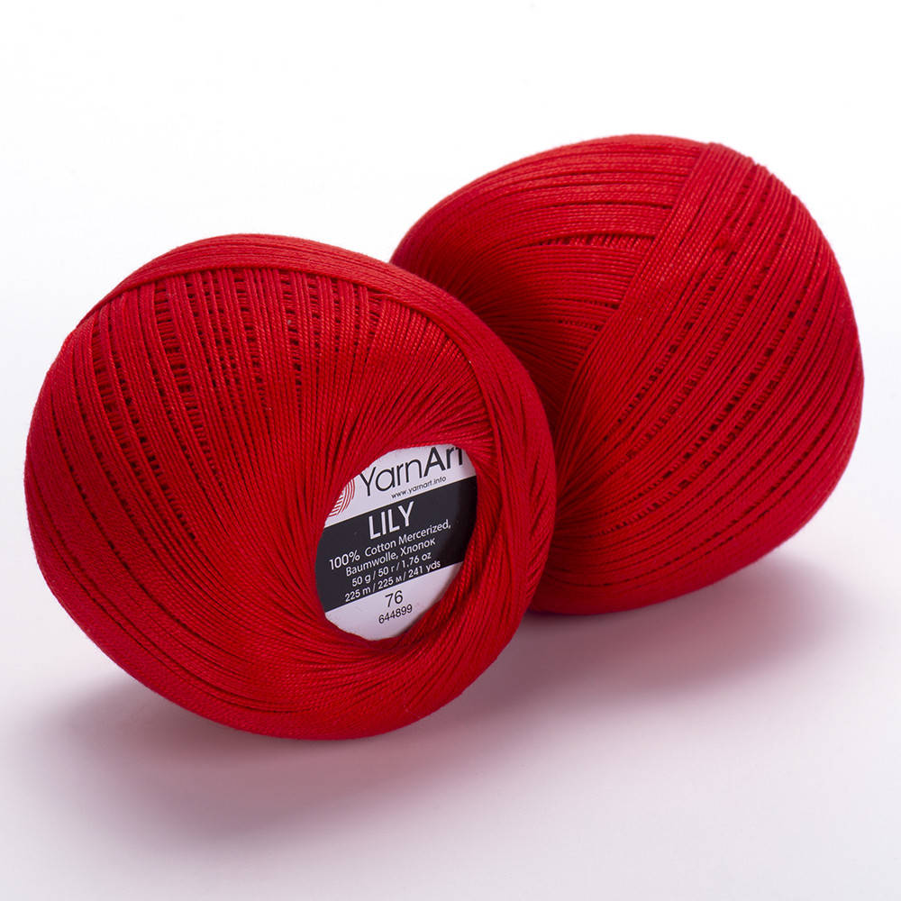 

Yarnart Lily № 0076 красный