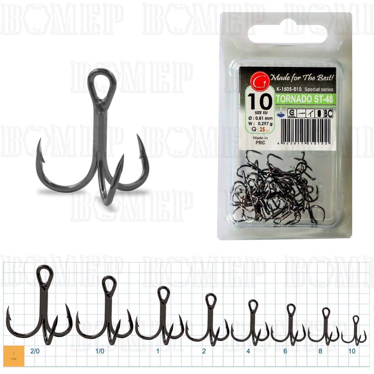 

Трійник GURZA ROUND TREBLE Hook ST-48 TORNADO BC #4