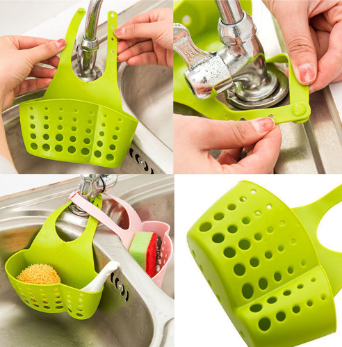

Підвісний органайзер для мийки Sink Tidy Green держатель губки органайзер для мойки раковины