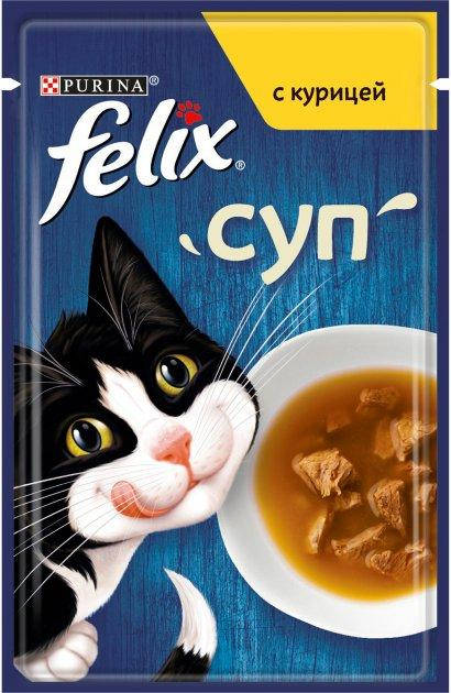 

Влажный корм FELIX Sensations Soup Суп с курицей 48г*26шт