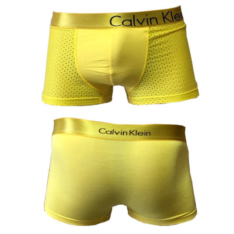 

Боксерки мужское белье Calvin Klein Gold сетка Желтый