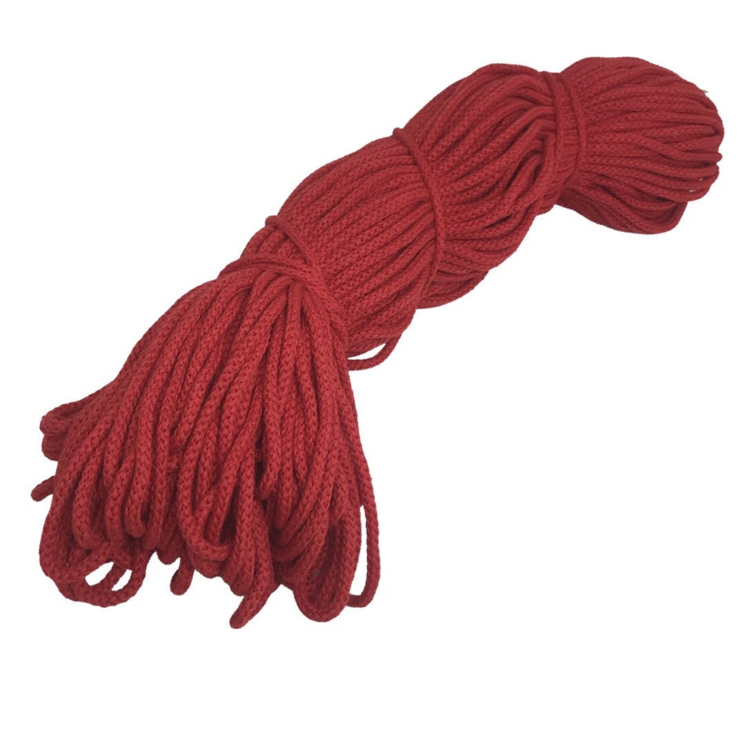 

Шнур премиум коттон 5мм, Красный