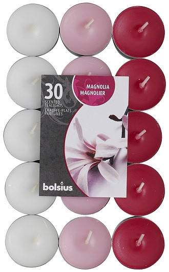 

Свеча чайная ароматизированная Магнолия Bolsius 1.5 см 30 шт (p15-30-100Б MAG), Разные цвета