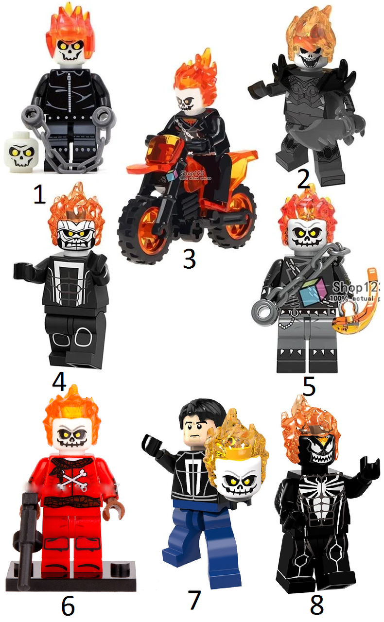 

Фигурки призрачный гонщик Ghost Rider лего Lego