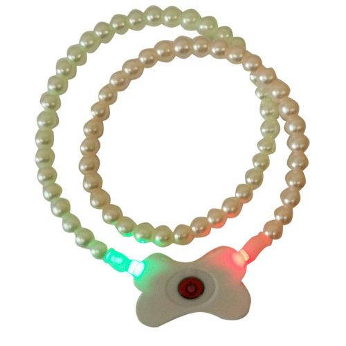 

Светящийся ошейник для собак и кошек в виде жемчужин Pet's simulated pearl gleamy necklage, Белый