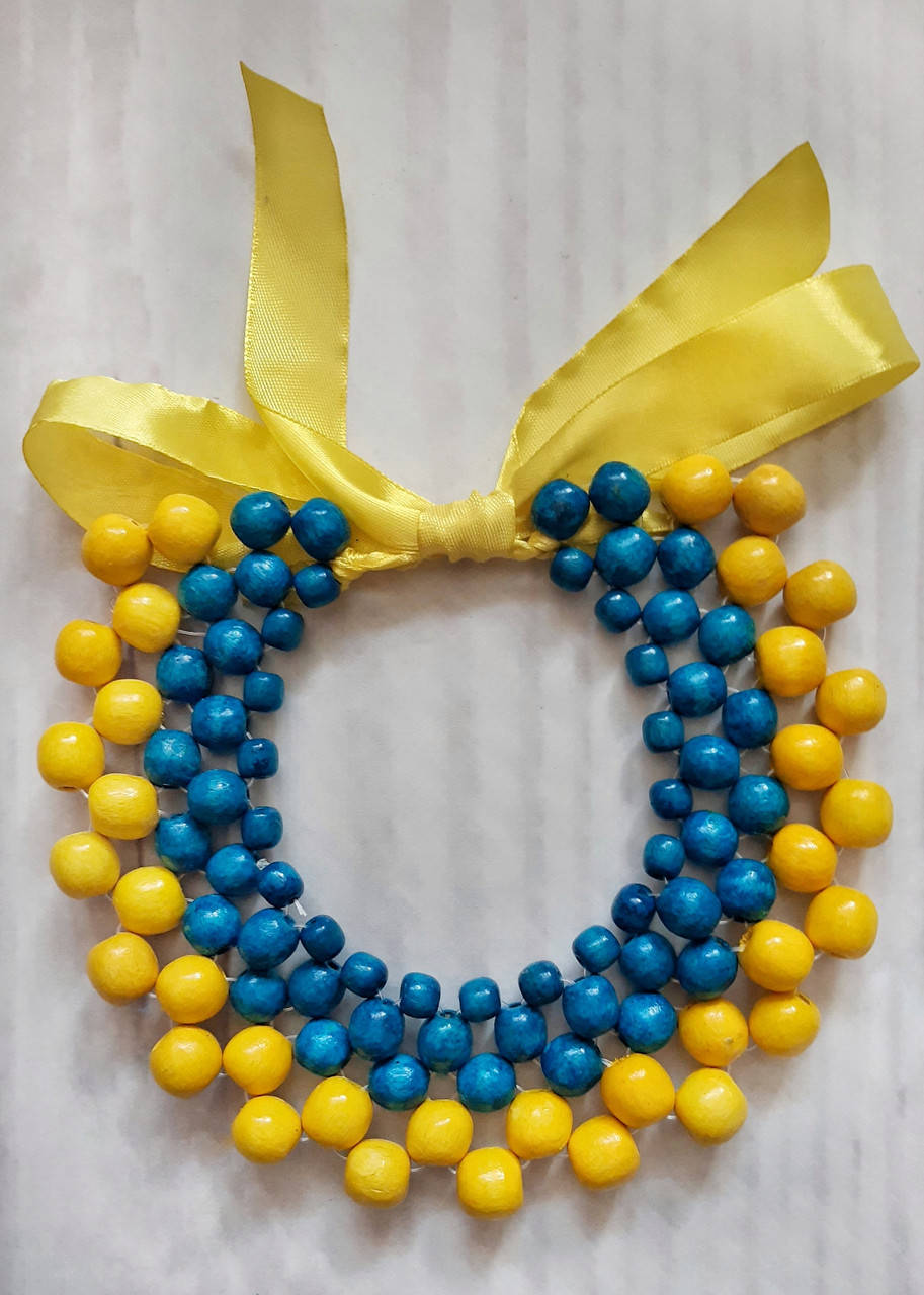 

Намисто Лілея жовто-синє