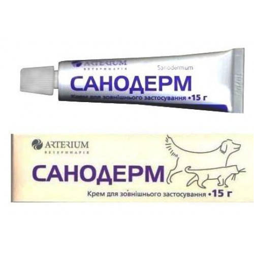 

Крем для собак Arterium Санодерм против воспалений, 15 г, Белый