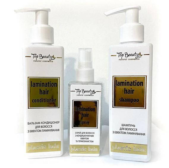 

Набор для волос с эффектом ламинирования Top beauty Lamination 250мл + 250мл + 125мл