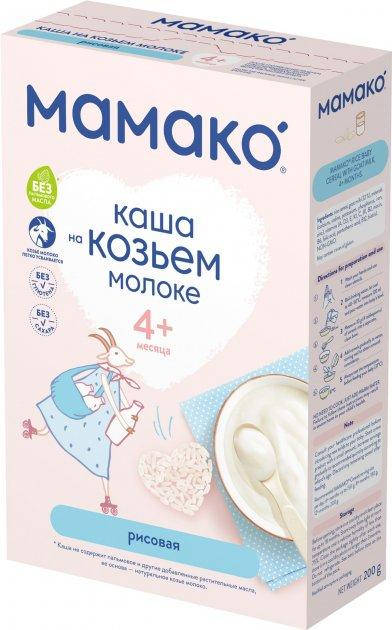 

Мамако Mamako Каша на козьем молоке Рисовая (низкоаллергенная) 4м+ 200г