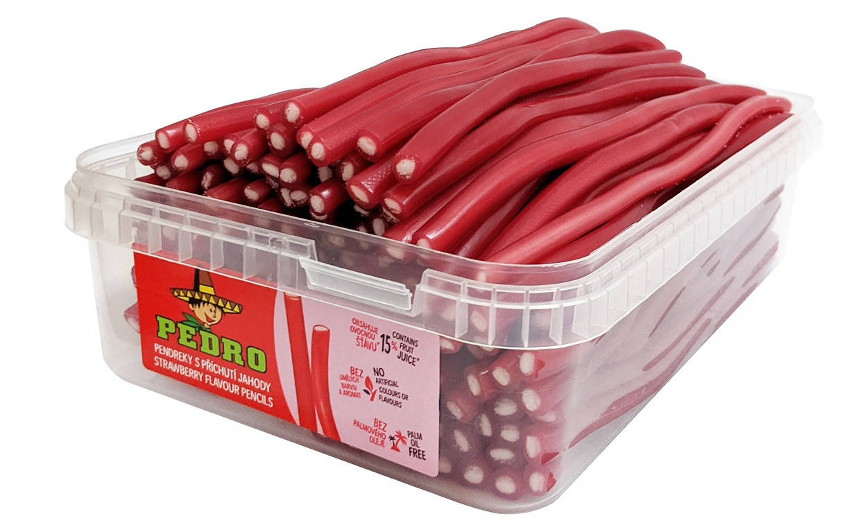 

Жевательные конфеты Карандаши Клубника PEDRO длинные 1,75кг, (6кор/ящ)