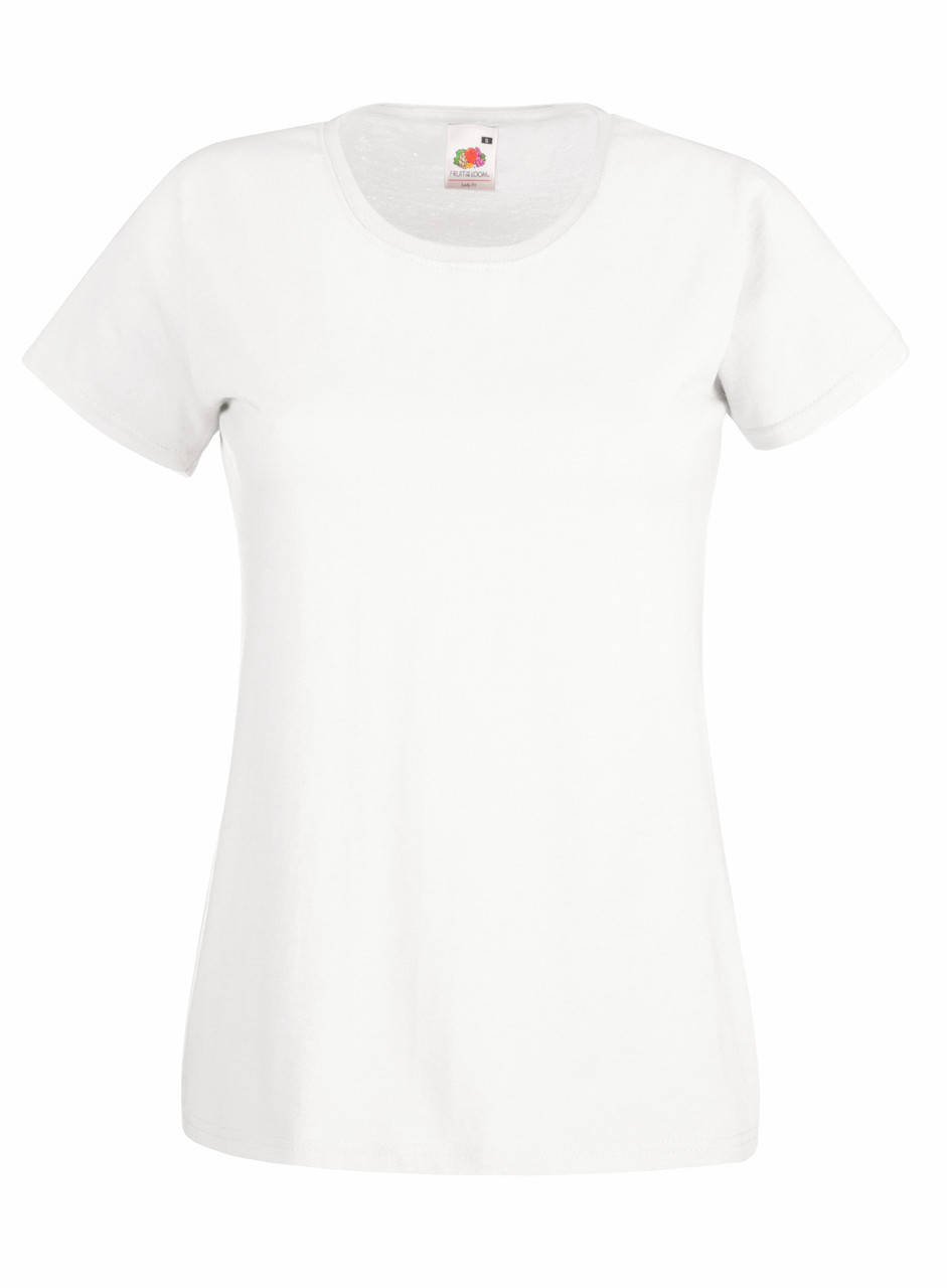 

Женская футболка Fruit of the Loom Valueweight T Lady-Fit Белый, S