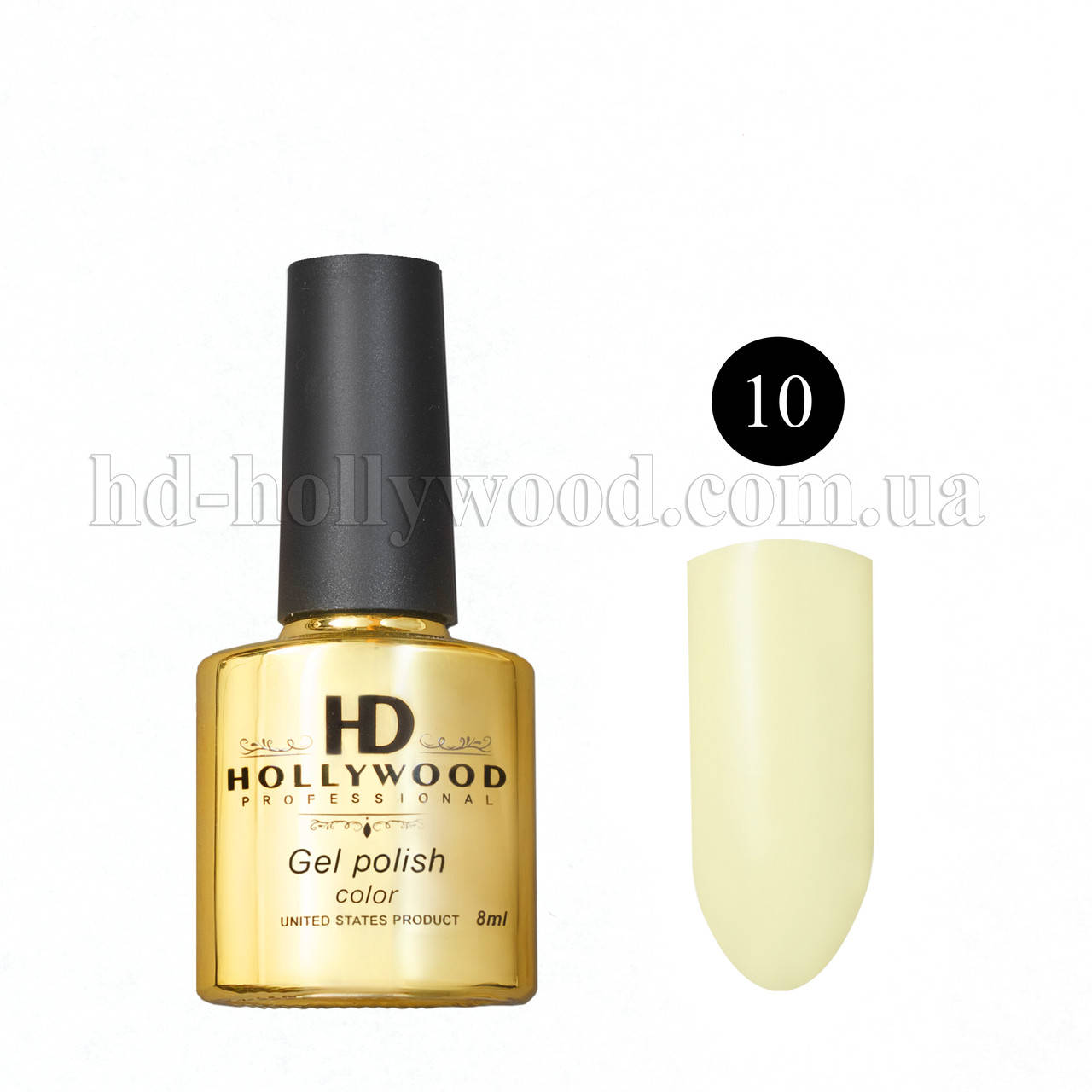

Гель лак 10 Желтый Плотный HD Hollywood 8 ml