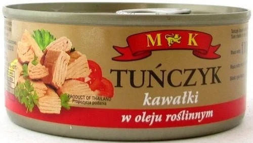 

Тунец кусочками в растительном масле M&K Tunczyk w Oleju Rosli0nnym 170г