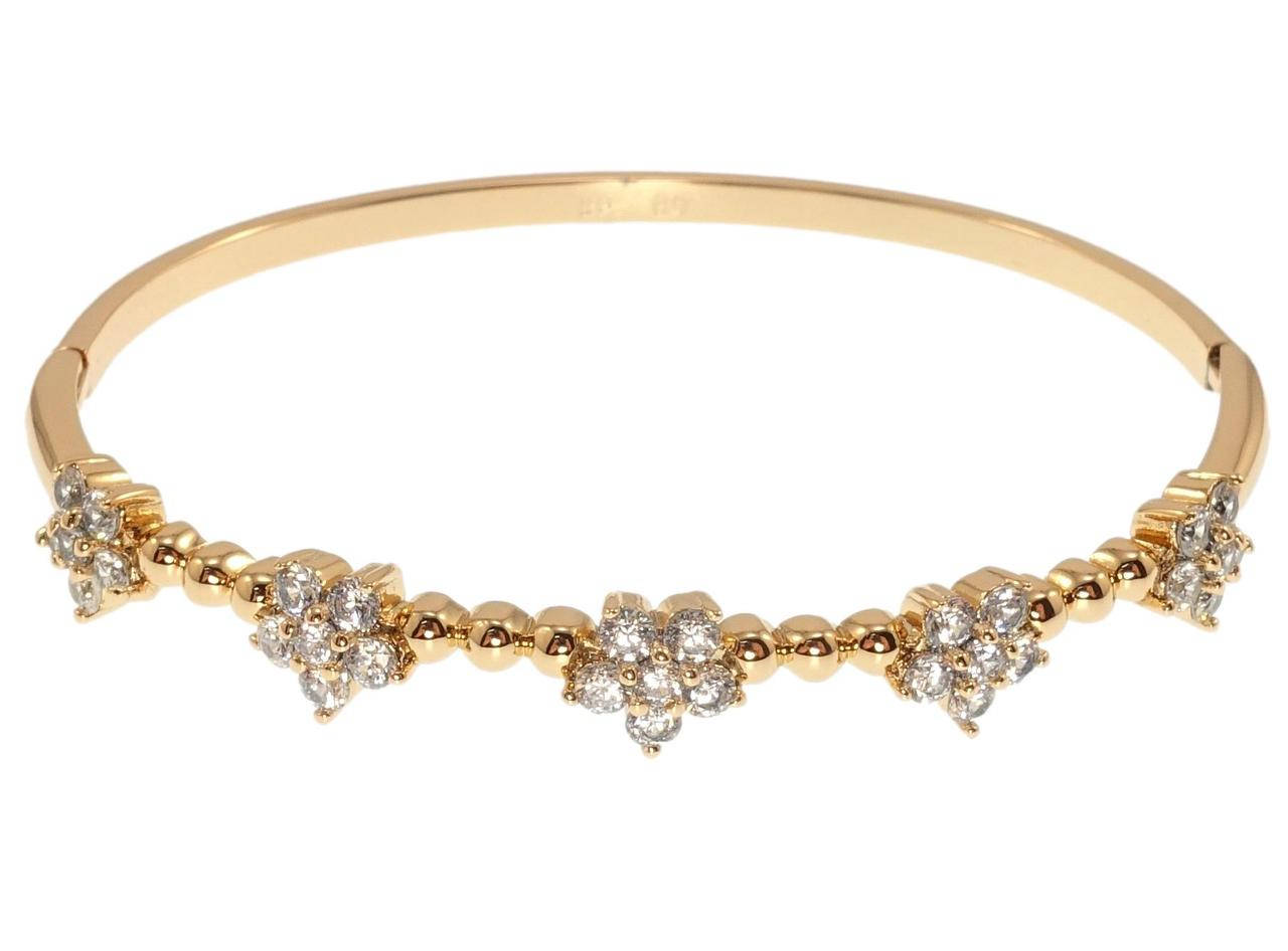

Браслет Xuping Позолота 18K "Кристальные цветочки" ø 6см