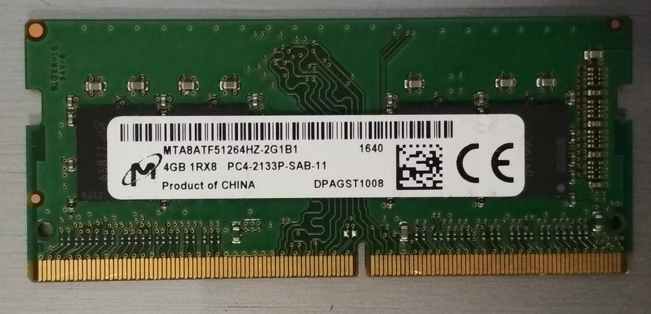 

Для ноутбука 4GB DDR4-2133P Micron PC4-17000S 1Rx8 RAM Оперативная память ДДР4