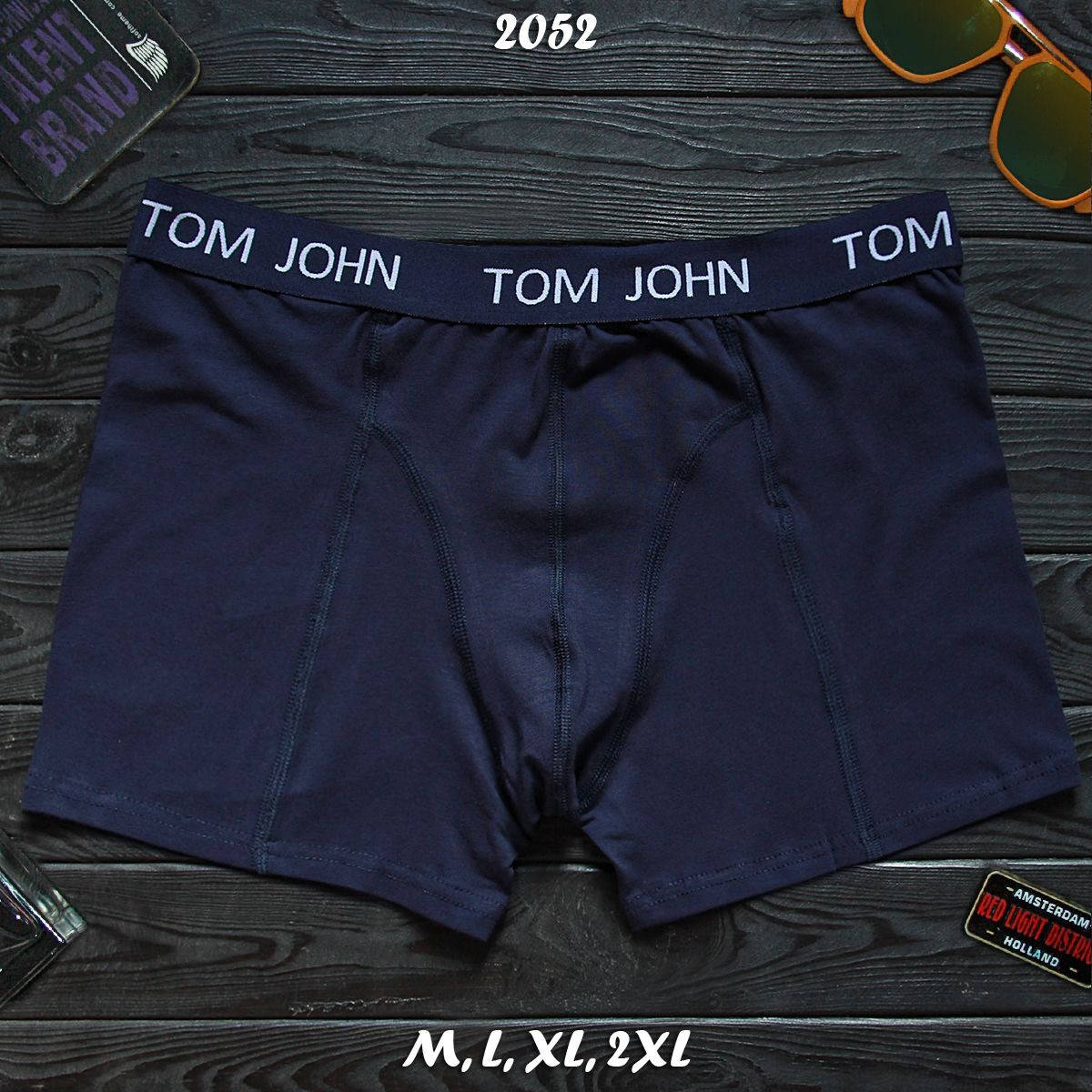 

Трусы мужские боксеры Tom John Турция M, L, Темно-синий