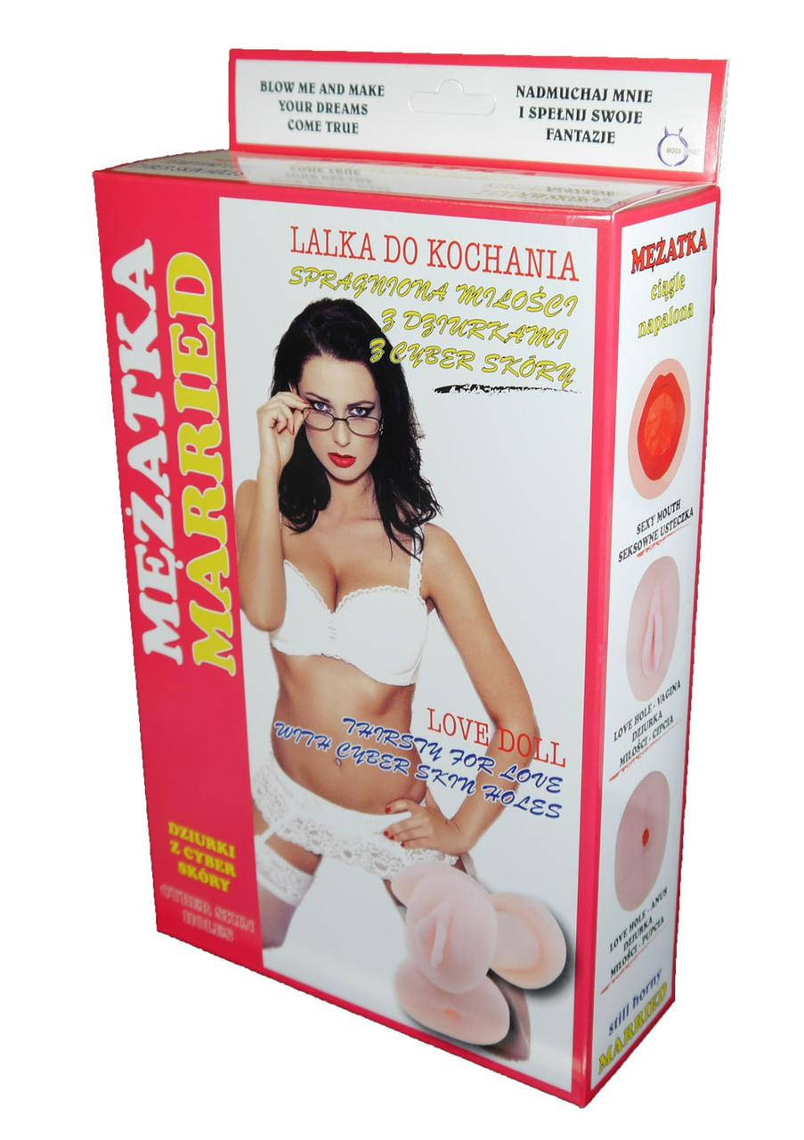 

Надувная кукла " Married " с вставкой из киберкожи. BS2600019