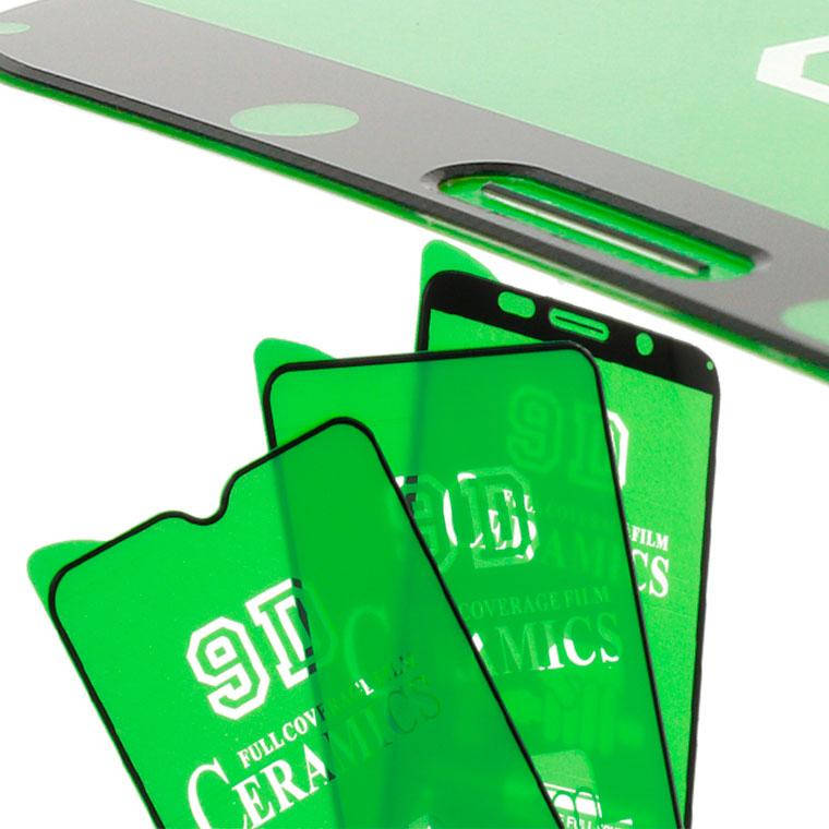 

Защитное стекло Ceramics 9D Full Glue Samsung A71 2020 A715, S10 Lite G770, Note 10 Lite N770 black, Черный