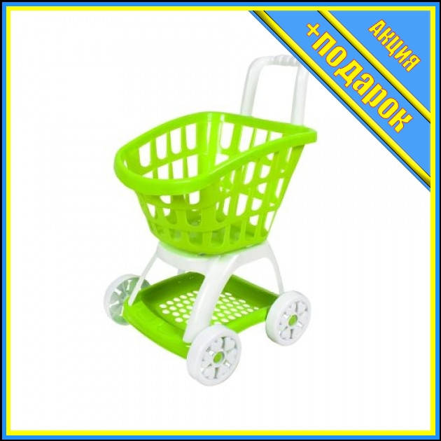 

* Тележка "Супермаркет" (салатовая) TS-100764,Детский игрушечный магазин,Детский супермаркет,Игрушечный