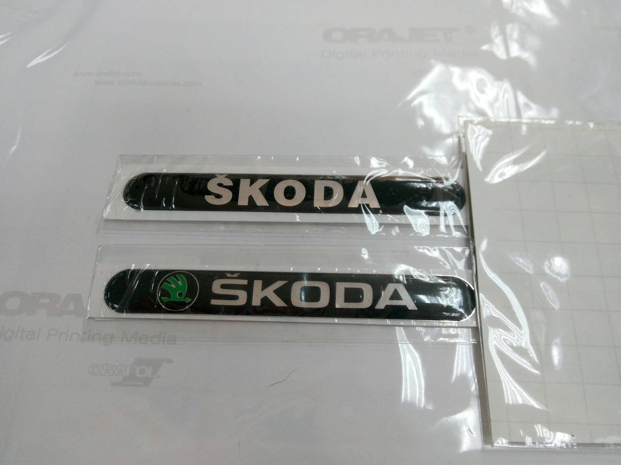 

Силиконовые 3D наклейки SKODA 110х14 мм, Зелёный