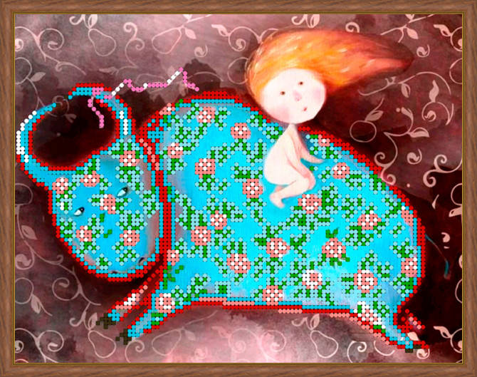 

Вышивка бисером, Канва схемы картины детская вышивка Бычок