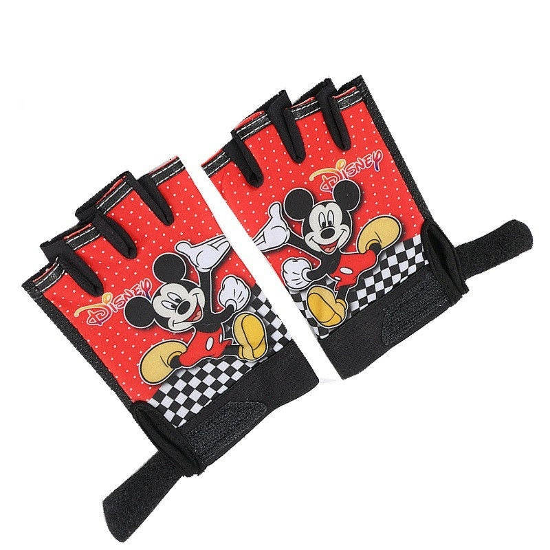 

Перчатки велосипедные Sporty беспалые детские спортивные Mouse Red