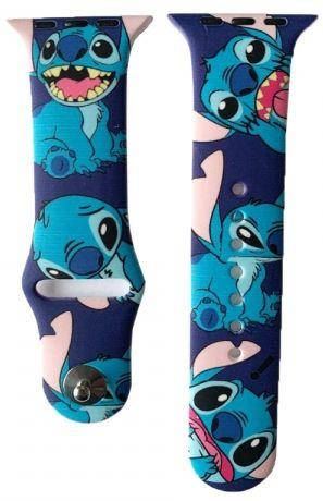 

Ремешок Silicone Disney для Apple Watch 42мм/44мм | Series 1/2/3/4/5/6/SE Big Stich Blue