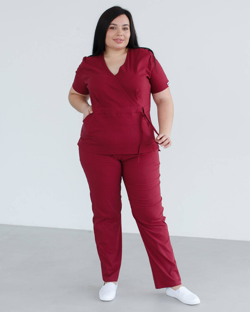 

Медицинский костюм Рио марсала +SIZE, Розовый