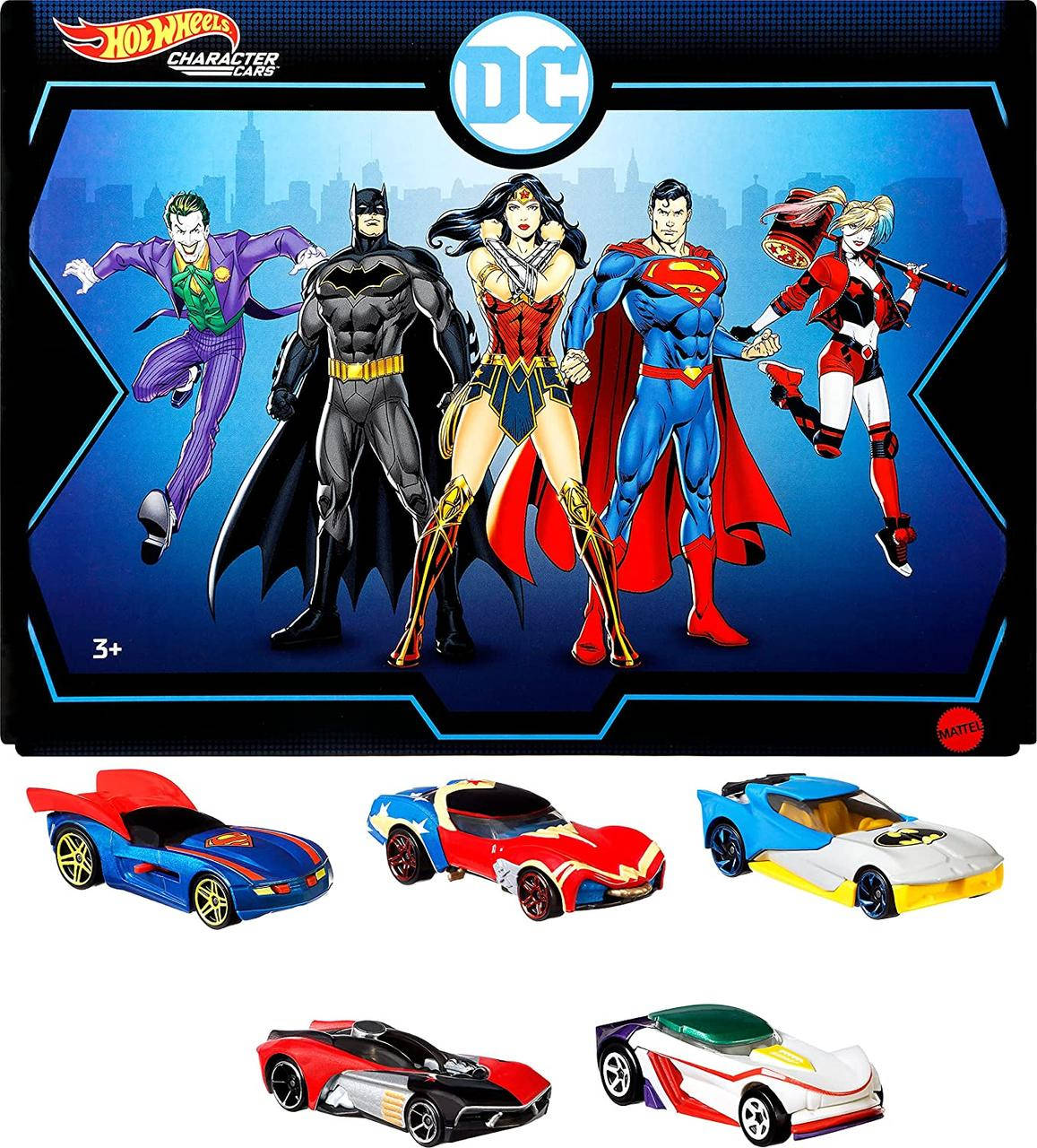 

Набор машинок Хот Вилс Супер Герои 5шт в коробке Hot Wheels DC Character Cars 5-Pack