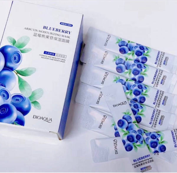 

Увлажняющая маска Bioaqua с экстрактом черники 4 мл × 20 штук