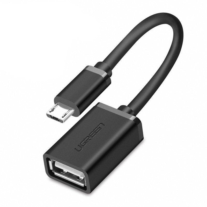 

Переходник UGREEN Micro USB 2.0 OTG 12см кабель для Samsung LG Mavic Пульт Android Windows, Черный
