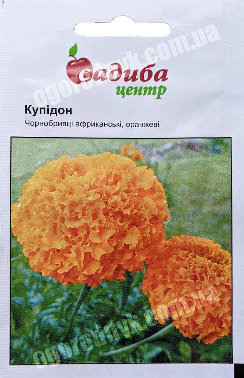 

Бархатцы (Чорнобривці) Купидон африканские оранжнвые 0.2 г, Оранжевый