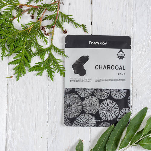 

Тканевая маска с древесным углем FarmStay Visible Difference Mask Sheet Charcoal
