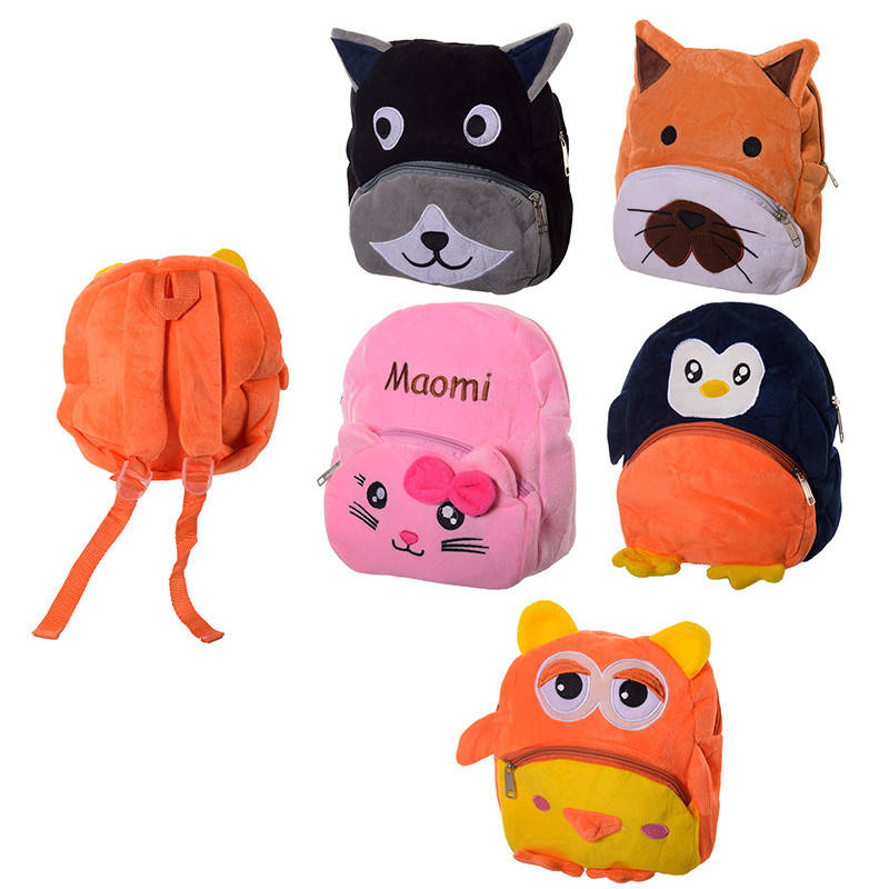 

Рюкзак детский мягкий "Животные" BG8023, 5 видов