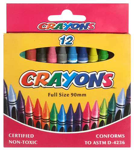 

Карандаши восковые Crayons 12 цветов, круглые D-4236