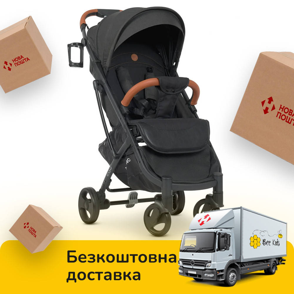 

Детская прогулочная коляска EL CAMINO M 3910 Denim Dark Gray Темно-серый