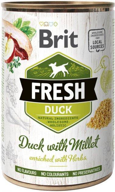 

Влажный корм Brit Fresh Dog с уткой и пшеном для собак - 400 г