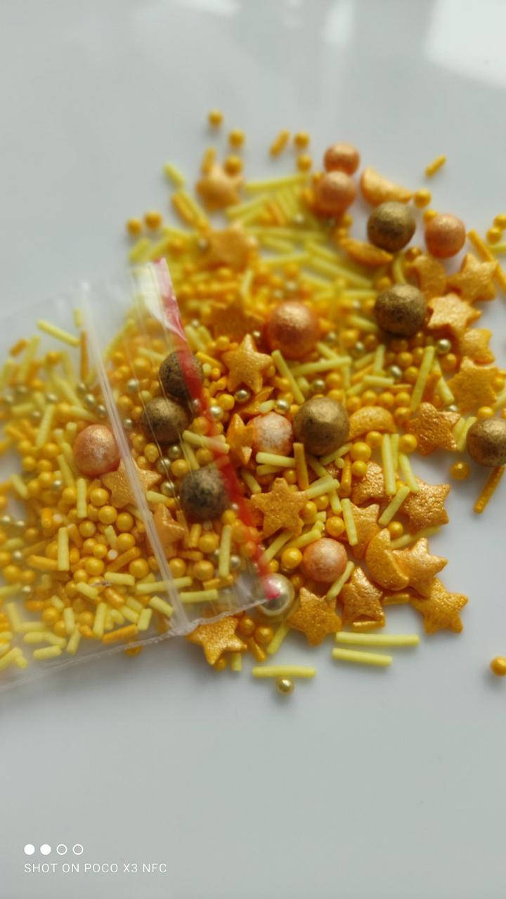 

Посыпка кондитерская, золотой микс