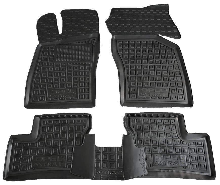 

Полиуретановые коврики в салон Opel Astra F 1991-1998, 5 шт. (Avto-Gumm), Черный